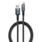 LDNIO LS351-M 1m USB-A to Micro USB Cable 50W Fast Charging Braided Date Cable for Android - Black - 1