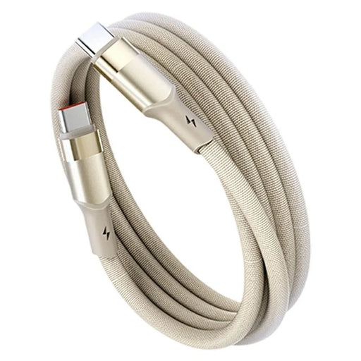 LDNIO LC351c 1m USB-C to USB-C Braided Cable 65W Fast Charging Data Cable with Reinforced Metal Connector - Titanium Gold - 1