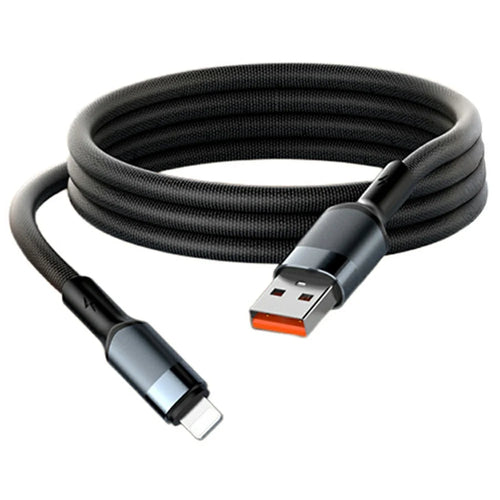 LDNIO LS352-C 2m USB-A to Type-C Braided Cable 50W Fast Charging Metal Connector High-Speed Date Cord - Black - 1