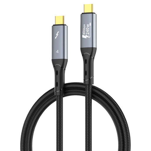 LDNIO TC10c 50cm USB4.0 Cable USB-C to USB-C 240W Fast Charging 8K Video 40Gbps Date Transfer Cable Compatible with Thunderbolt 3  /  4 - Black - 1