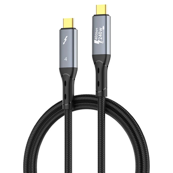 LDNIO TC10c 100cm USB4.0 Cable USB-C to USB-C 240W Fast Charging 8K Video 40Gbps Date Transfer Cable - Black - 1