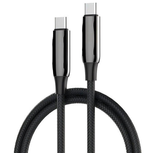 LDNIO LC921c-240W 2m USB-C to USB-C Cable 240W PD3.1 Fast Charging Braided Data Cable for Laptop Phone - Black - 1