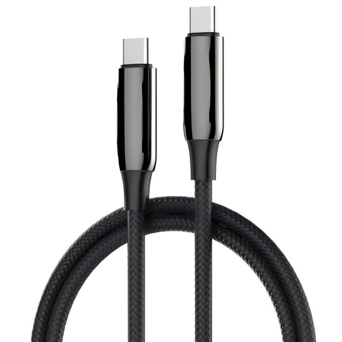 LDNIO LC921c-240W 2m USB-C to USB-C Cable 240W PD3.1 Fast Charging Braided Data Cable for Laptop Phone - Black - 1