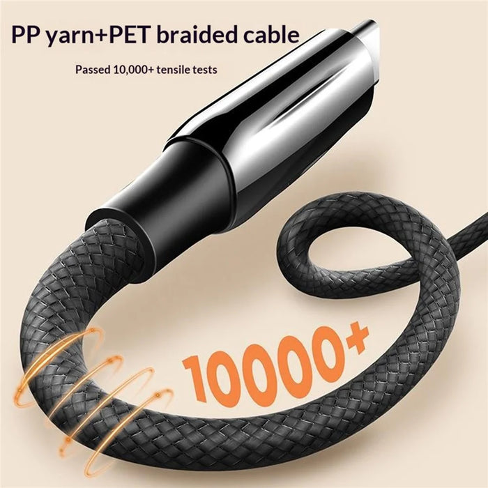 LDNIO LC921c-240W 2m USB-C to USB-C Cable 240W PD3.1 Fast Charging Braided Data Cable for Laptop Phone - Black - 7