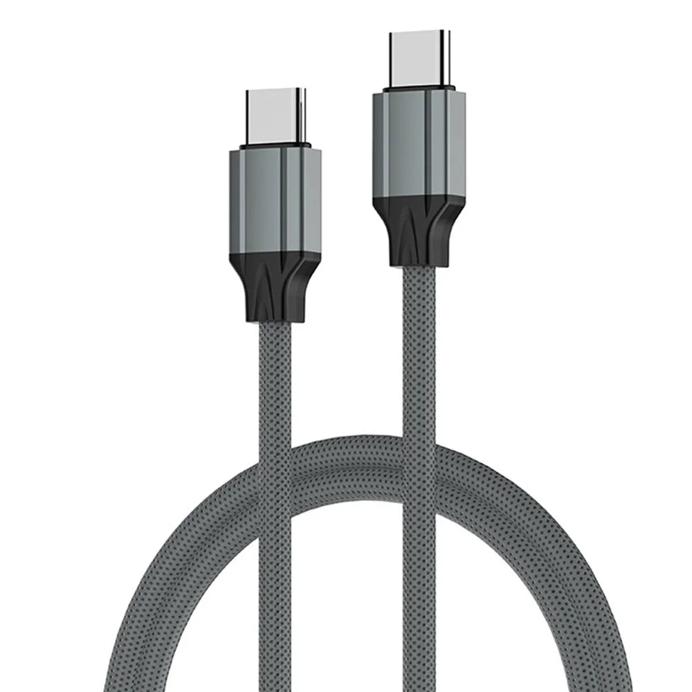 LDNIO LC441c-100W 1m USB-C to USB-C Cable 100W PD Fast Charging Braided Data Cable for Laptop Phone - Grey - 1