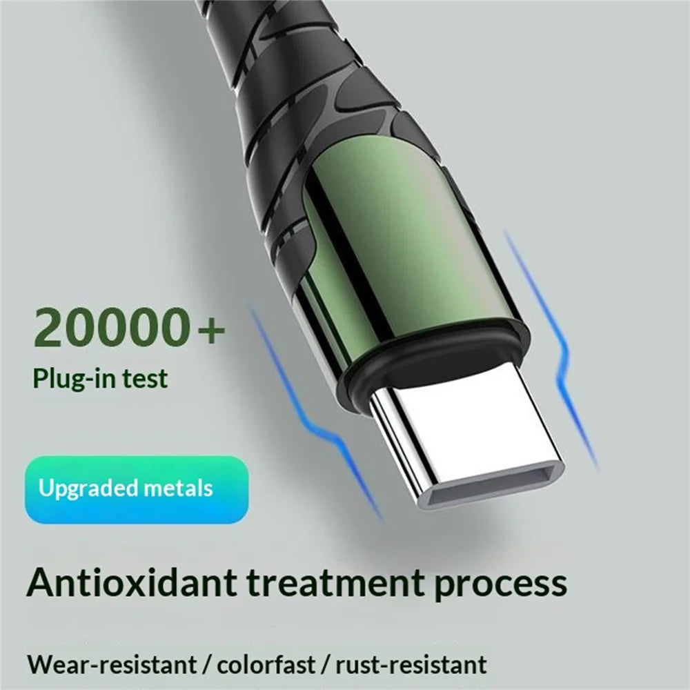 LDNIO LC101 2m USB-C to USB-C Cable 65W PD Fast Charging Braided Data Cable for Phone Tablet - Grey - 3