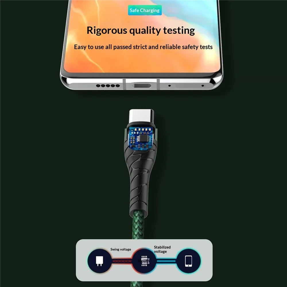 LDNIO LC101 2m USB-C to USB-C Cable 65W PD Fast Charging Braided Data Cable for Phone Tablet - Grey - 6