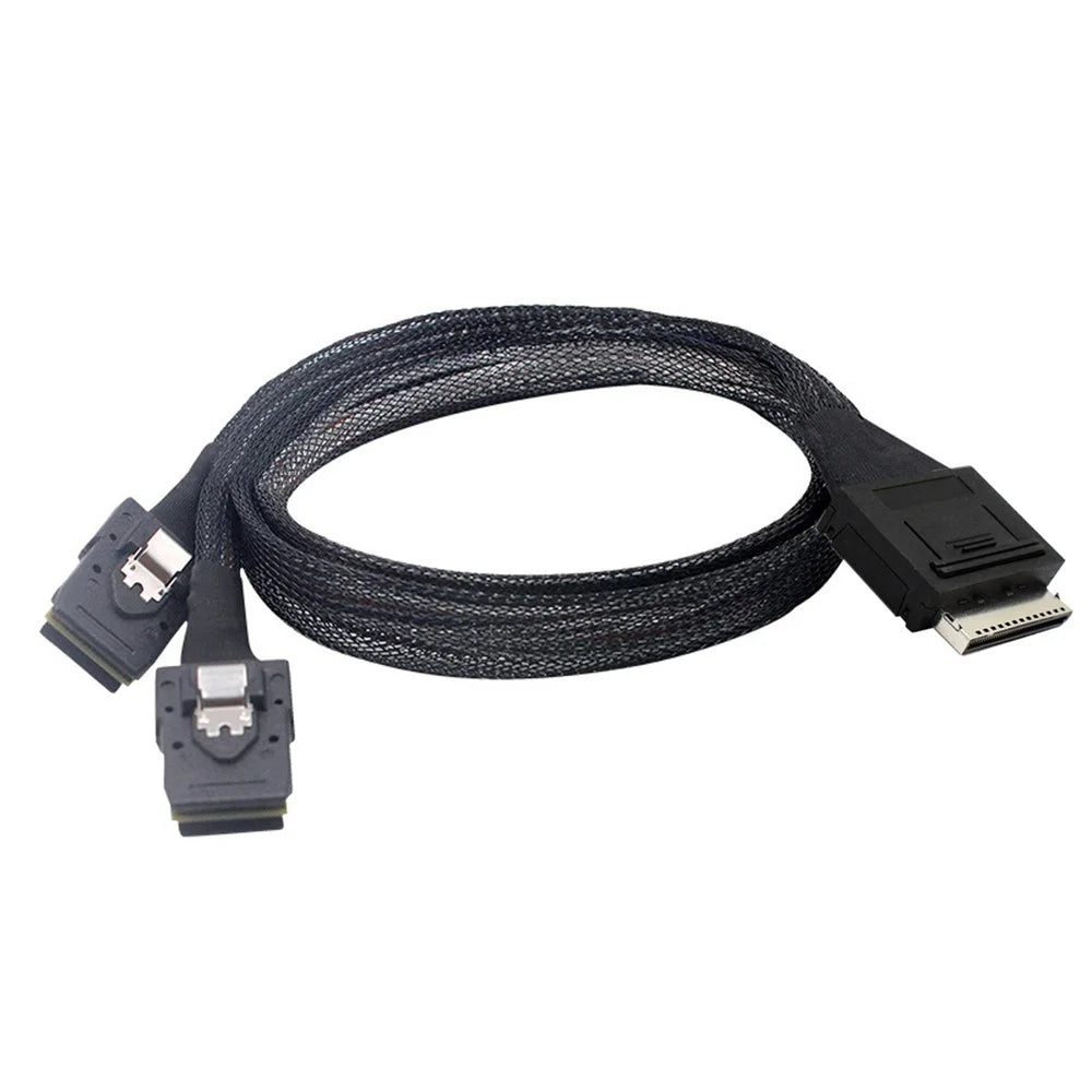 SF-050-0.5M 50cm OCuLink PCIe PCI-Express SFF-8611 8x 8-Lane to Dual SFF-8087 4x SSD Data Active Cable - 2