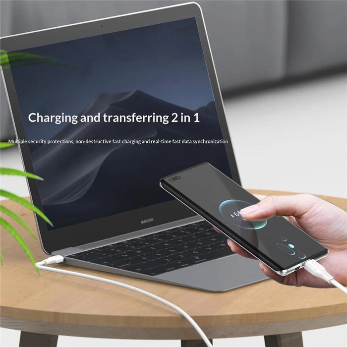 LDNIO LC122-C 2m USB-C to USB-C Cable 65W PD  /  QC Fast Charging Data Cord for Huawei Xiaomi Honor - White - 3