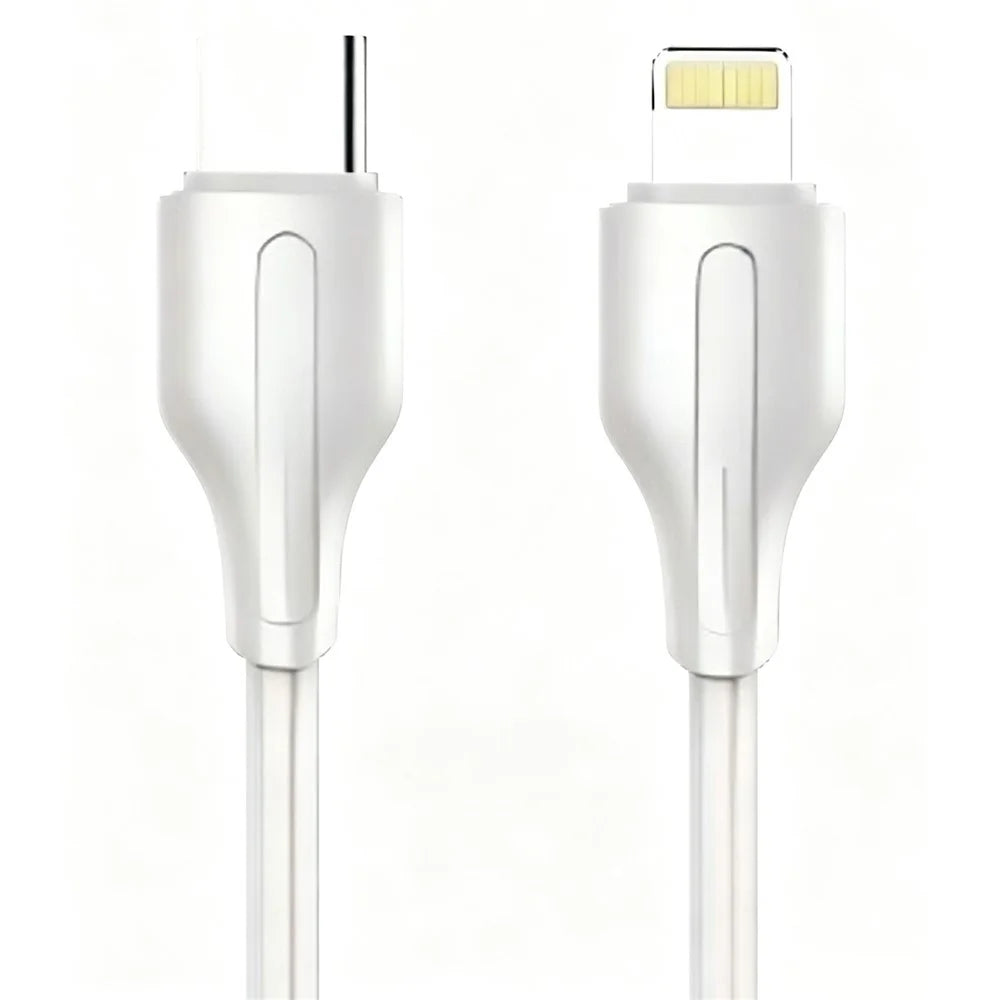 LDNIO LC121-I 1m USB-C to iP (5-14) Cable 30W PD  /  QC Fast Charging Data Cable for iPhone iPad - White - 1