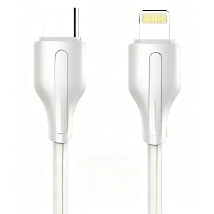 LDNIO LC121-I 1m USB-C to iP (5-14) Cable 30W PD  /  QC Fast Charging Data Cable for iPhone iPad - White - 1
