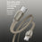 LDNIO LC122-C 1m USB-C to USB-C Cable PD 65W Fast Charging Braided Data Cord for Laptop Tablet Phone - Titanium Gold - 6
