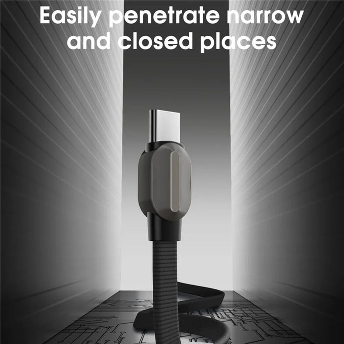 LDNIO LC212C 2m USB-C to USB-C Cable PD 65W Fast Charging Braided Data Cable for Laptop Tablet Phone - Titanium Gold - 7