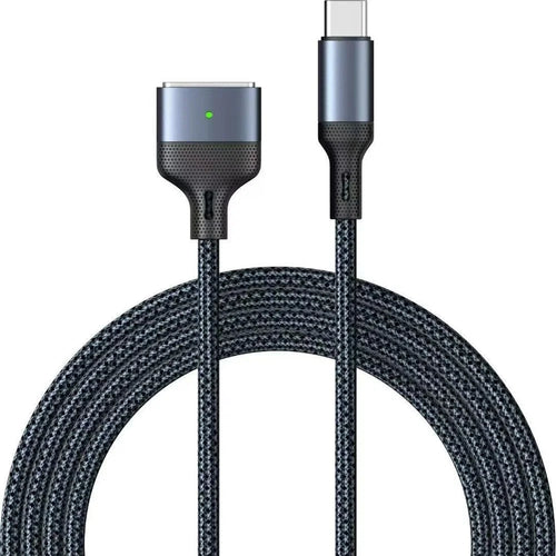 140W USB-C to Compatible with MagSafe 3 Cable Braided Charging Cord for MacBook Air (2022) M2  /  MacBook Pro 14 (2021)  /  (2023)  /  Pro 16 (2021)  /  (2023) - Blue - 1