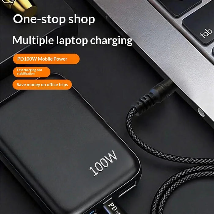 100W PD Fast Charging Cable Kit USB-C to DC Adapter Cable with 14Pcs DC Adapters for Laptop - 7