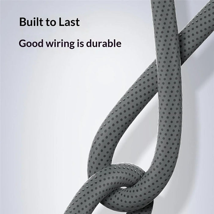LDNIO LC441C 1m USB-C to USB-C Cable 65W PD Fast Charging Braided Data Cable for iPhone 15 Series - Grey - 5