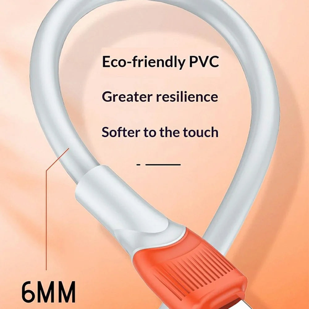 LDNIO LC602C 2m 100W Super Fast Charging Cable Type-C to Type-C Braided Data Cable for Phones Laptops - Orange - 7