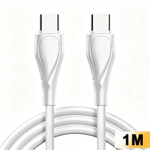 LDNIO LC611C 1m 65W PD Fast Charging Cable USB-C to USB-C Data Sync Cable for Phone Tablet - White - 1