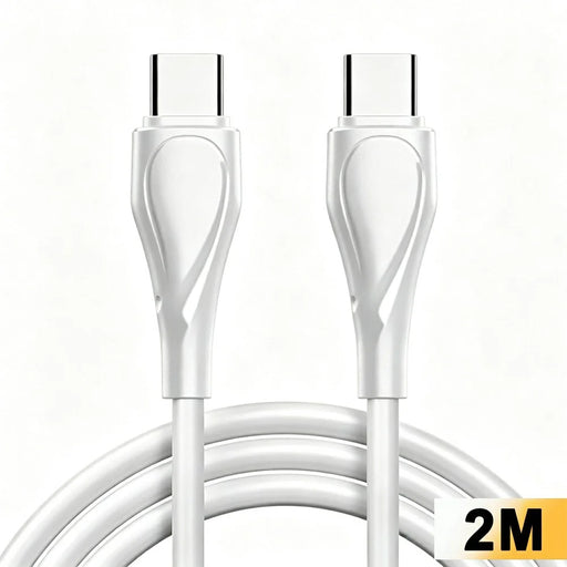 LDNIO LC612C 2m 65W PD Fast Charging Cable USB-C to USB-C Data Sync Cable for Phone Tablet - White - 1