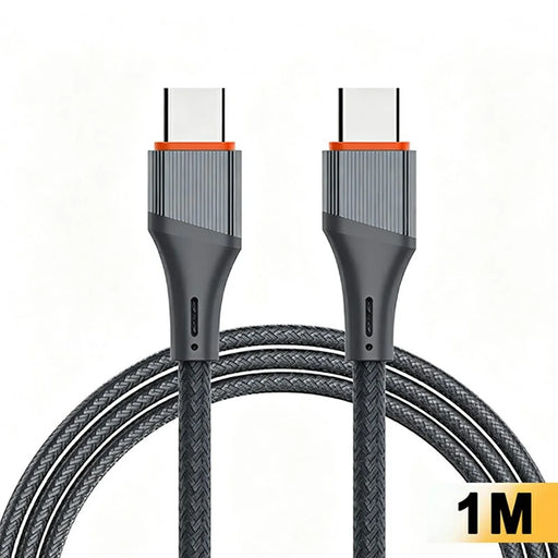 LDNIO LC631C 1m 65W USB-C to USB-C Fast Charging Cable TPE Braided Cord for iPhone 15 Series Android Tablets Laptops - Grey - 1