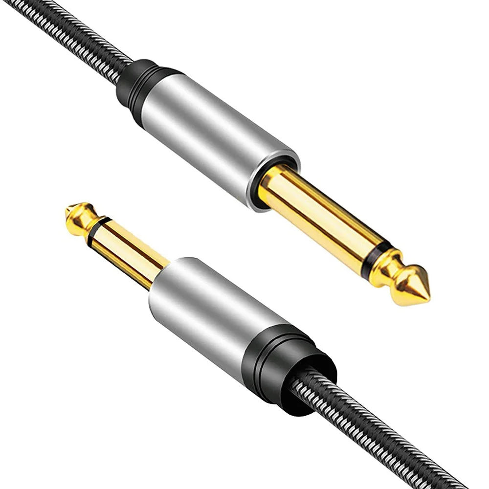 1.8m Nylon Braided 6.35mm Instrument Cable 6.35mm Male to Male Mono Audio Cable 1 / 4" TS Cable with Zinc Alloy Housing - 5