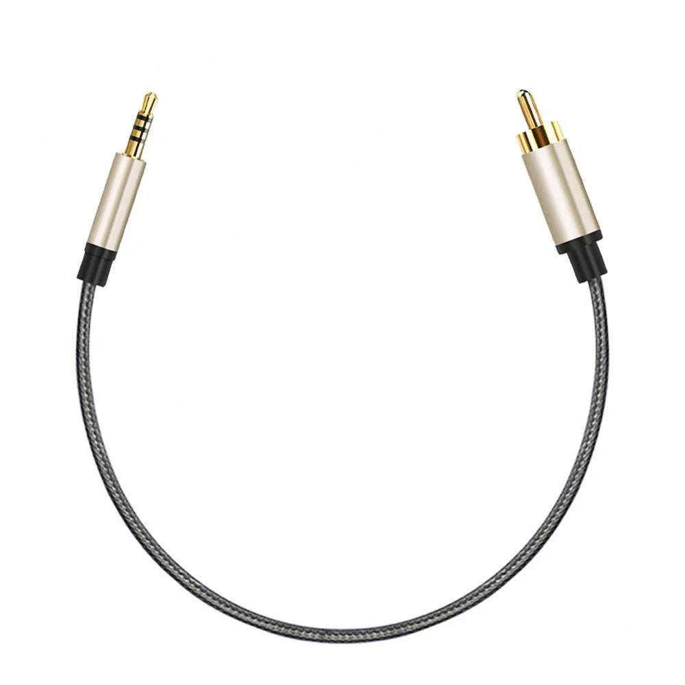 2m TV Speaker Audio Cable 3.5mm AUX to RCA Adapter Cord Braided Gold-plated RCA Audio Line for TCL Mi TV - 2