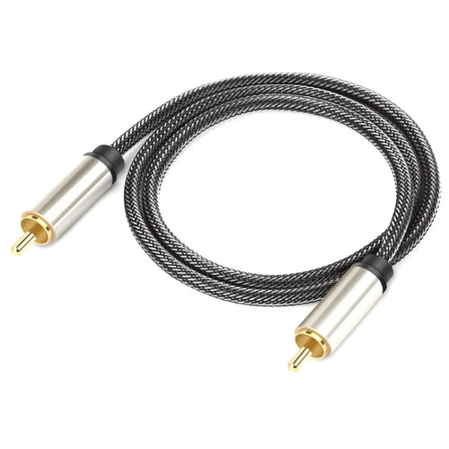 1.5m Sound Amplifier Speaker Coaxial Digital Audio Cable S / PDIF RCA Male to Male Stereo AUX Braided Wire - 1
