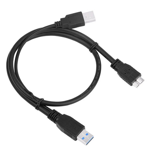 0.5m USB 3.0 Dual USB-A Male to Micro-B Y Cable Power Supply Cord for External Hard Drive - 2