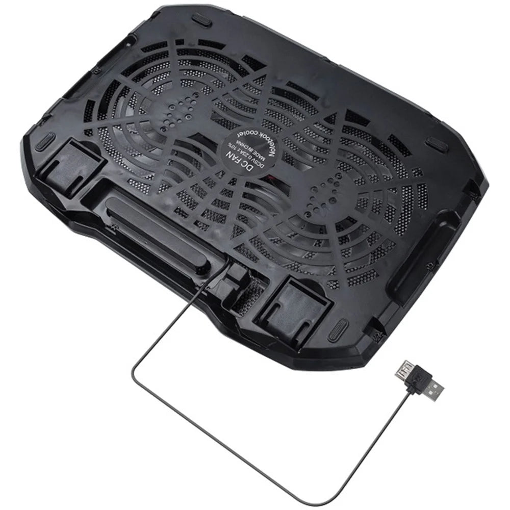 N136 Notebook Router Heat Dissipation Stand Desktop Laptop Cooling Pad Dual Fan Cooler - 3