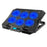 X6A 7-Gear Height Laptop Cooling Pad 6-Fan Radiator Notebook Cooler Stand with Display Screen - Blue Light - 1