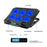 X6A 7-Gear Height Laptop Cooling Pad 6-Fan Radiator Notebook Cooler Stand with Display Screen - Blue Light - 3
