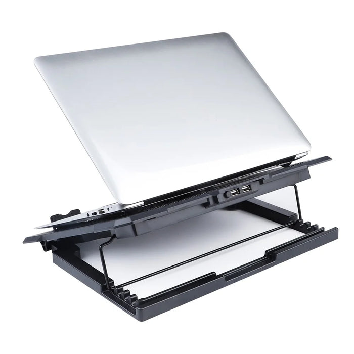 S100 Height Adjustable Notebook Gaming Fan Cooler Desktop Laptop Stand Cooling Pad - Blue Light - 3