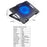 S100 Height Adjustable Notebook Gaming Fan Cooler Desktop Laptop Stand Cooling Pad - Blue Light - 6