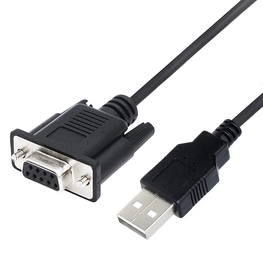 JUNSUNMAY RS232 DB9 9 Pin Female to USB 2.0 Adapter Converter Cable, 1.8m - 1