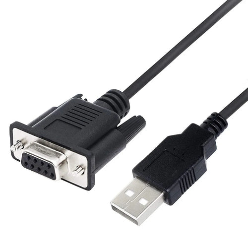 JUNSUNMAY RS232 DB9 9 Pin Female to USB 2.0 Adapter Converter Cable, 1.8m - 1