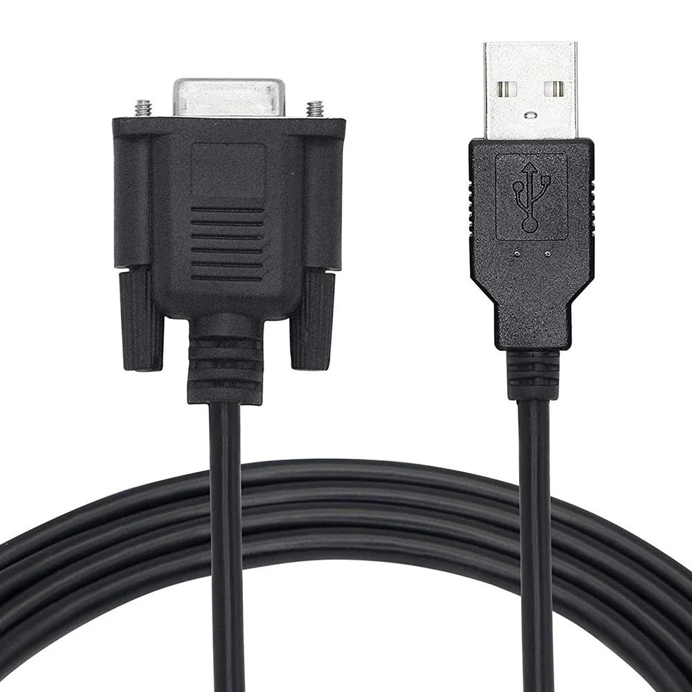 JUNSUNMAY RS232 DB9 9 Pin Female to USB 2.0 Adapter Converter Cable, 1.8m - 2