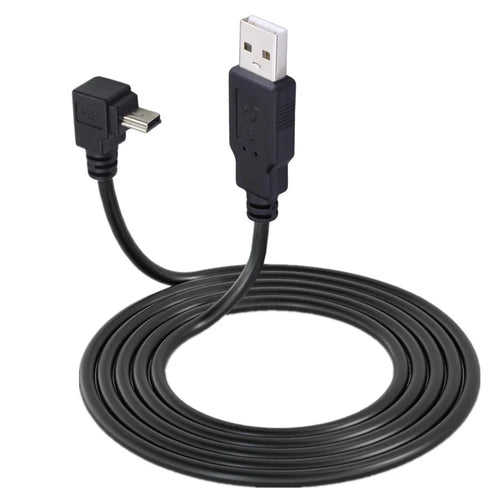 JUNSUNMAY 1.5m USB A 2.0 to Mini B 5 Pin Adapter Cable for Hard Drive / Digital Camera / Phone - Up Elbow - 1