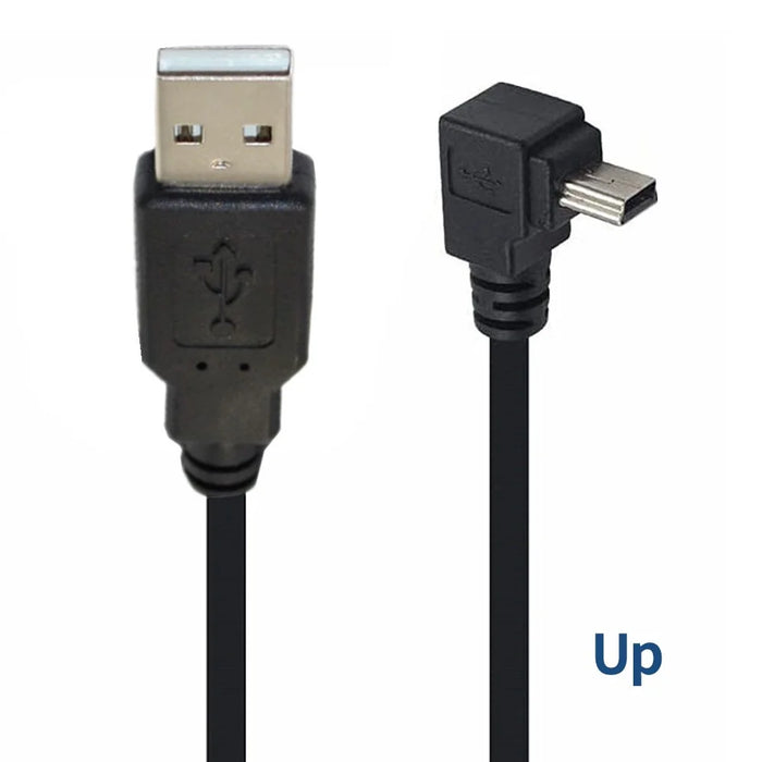 JUNSUNMAY 1.5m USB A 2.0 to Mini B 5 Pin Adapter Cable for Hard Drive / Digital Camera / Phone - Up Elbow - 2
