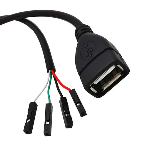 JUNSUNMAY 0.3m USB 2.0 A-Type to Dupont Female Adapter Cable Connector Cord - 1