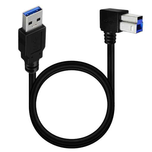 JUNSUNMAY 0.5m USB3.0 USB-A Male to USB Type-B Male Printer Cable Monitor Computer Printing Cord - Up Type - 1