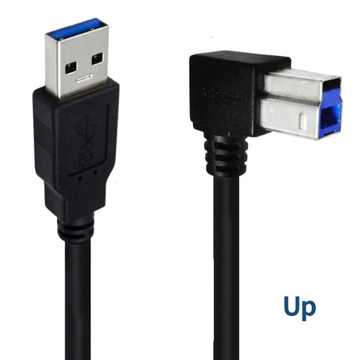 JUNSUNMAY 0.5m USB3.0 USB-A Male to USB Type-B Male Printer Cable Monitor Computer Printing Cord - Up Type - 2