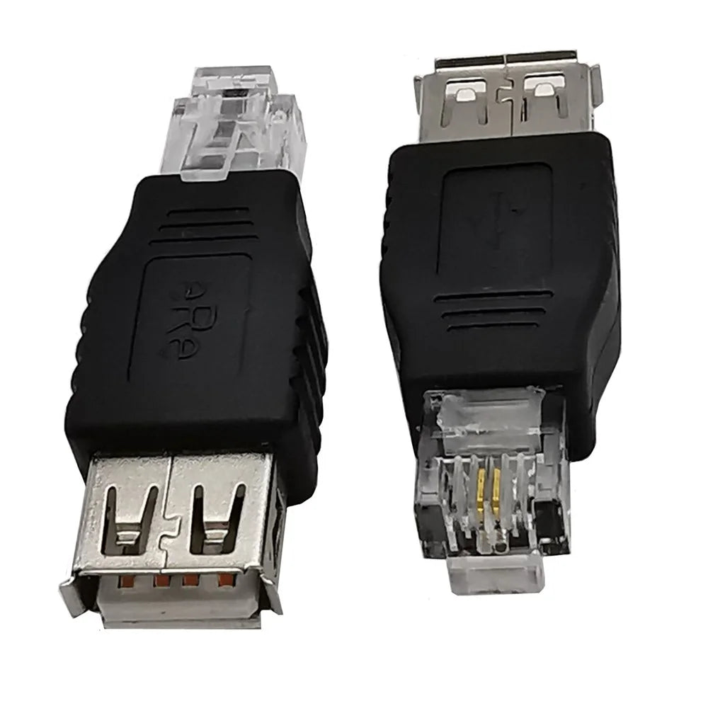 JUNSUNMAY USB A Female to RJ11 6P2C Adapter Mini Converter (NOT for RJ9 Handset Port) - 4