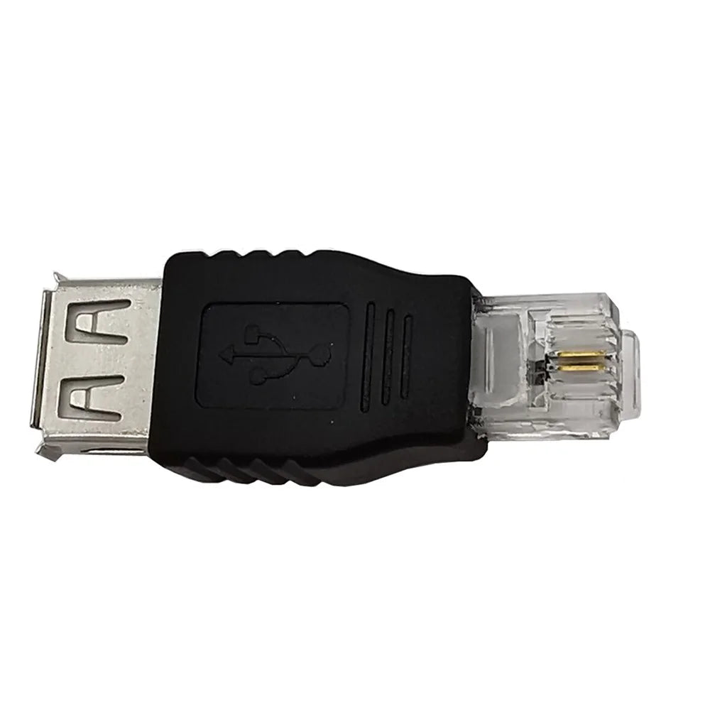 JUNSUNMAY USB A Female to RJ11 6P2C Adapter Mini Converter (NOT for RJ9 Handset Port) - 5