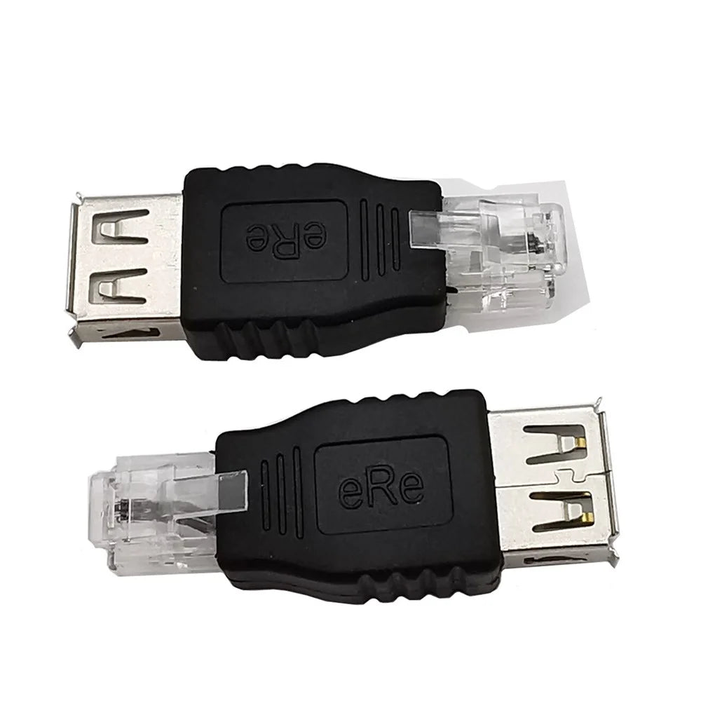 JUNSUNMAY USB A Female to RJ11 6P2C Adapter Mini Converter (NOT for RJ9 Handset Port) - 6