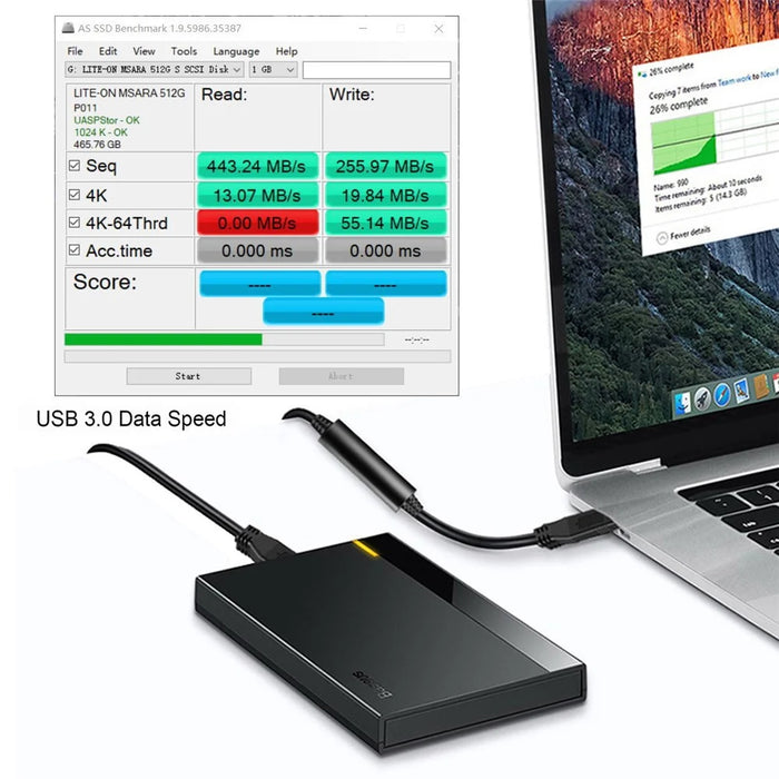 UC-045-4.9M 4.9m USB-A 3.0 Male to Type-C 3.1 Single Screw Locking Data Cable for Camera (without Chip, M2 Screw) - 7