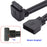 U3-082-DN Angled USB 3.0 20Pin Male to Female Extension 5Gbps Cable for Computer Motherboard Mainboard - 3