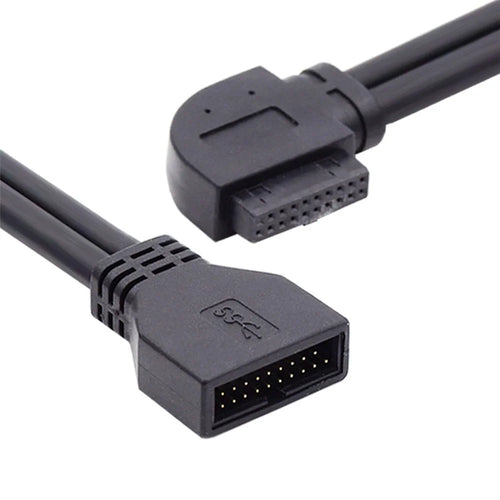 U3-082-LE Left-Angled USB 3.0 20Pin Motherboard Mainboard Connection Cable 20Pin Male to Female Wire 5Gbps Adapter Cord - 1