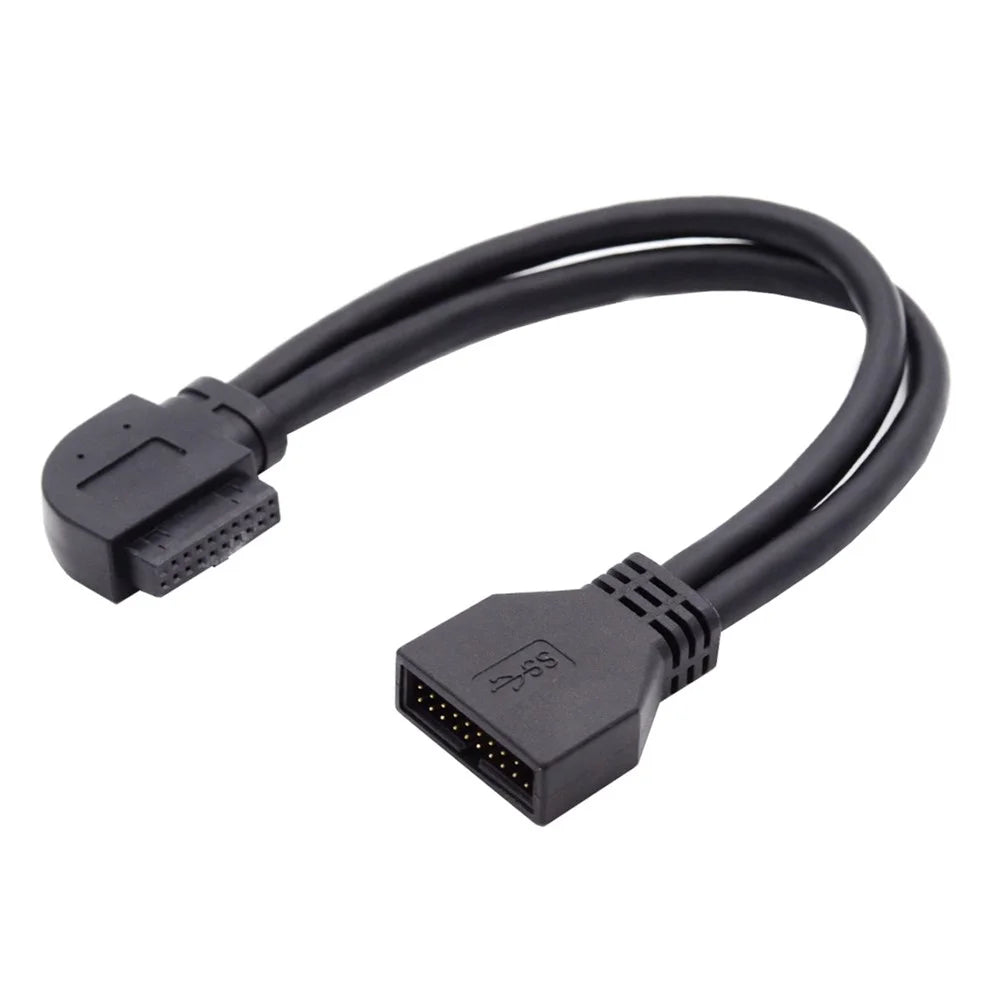 U3-082-LE Left-Angled USB 3.0 20Pin Motherboard Mainboard Connection Cable 20Pin Male to Female Wire 5Gbps Adapter Cord - 2