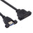 U3-083-AF 50cm Type-A USB 3.0 Female to Micro 3.0 Type-B Female Screw Mount Type 5Gbps Extension Cable - 1