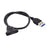 U3-083-AM 50cm Type-A USB 3.0 Male to Micro 3.0 Type-B Female Converter 5Gbps Screw Mount Type Extension Cable - 2